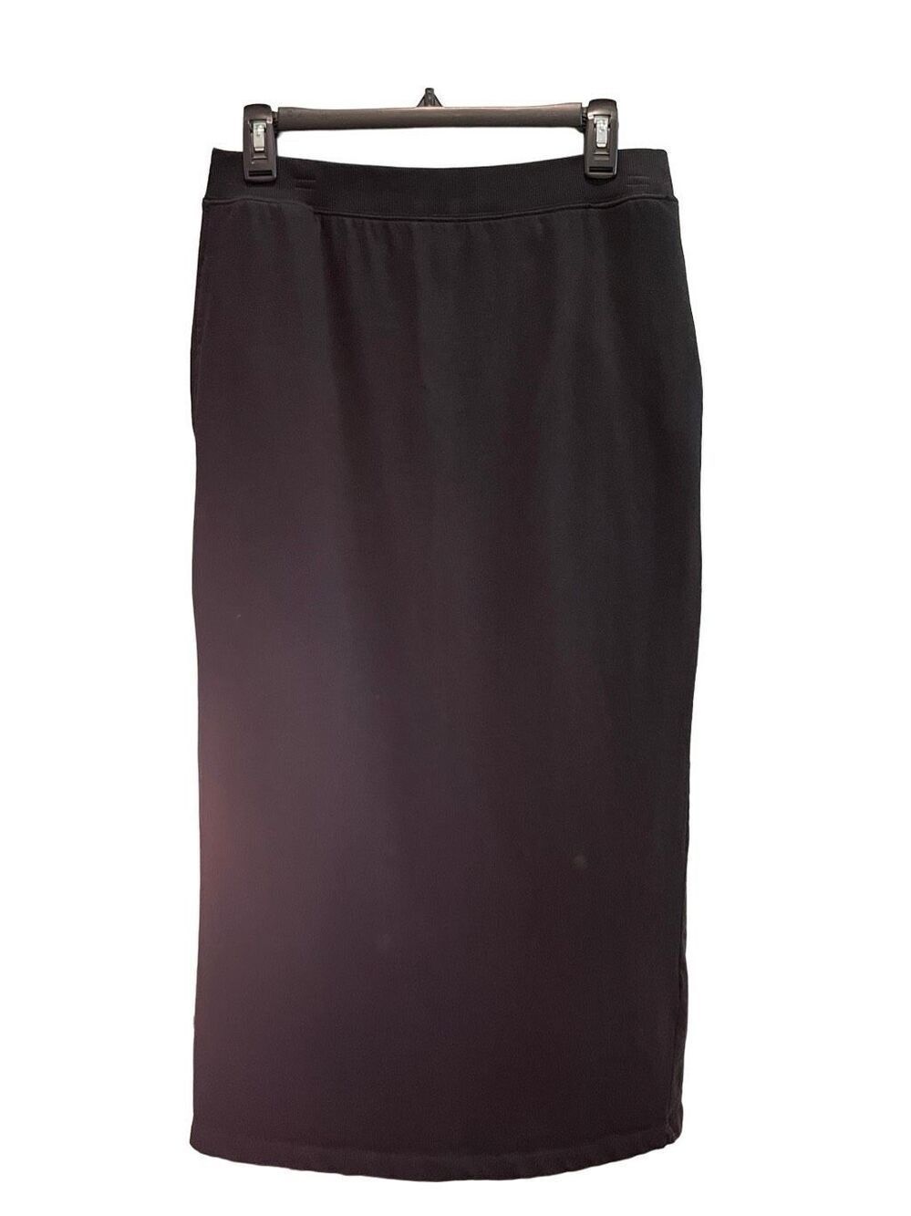 ZARA black long cotton pencil skirt - L